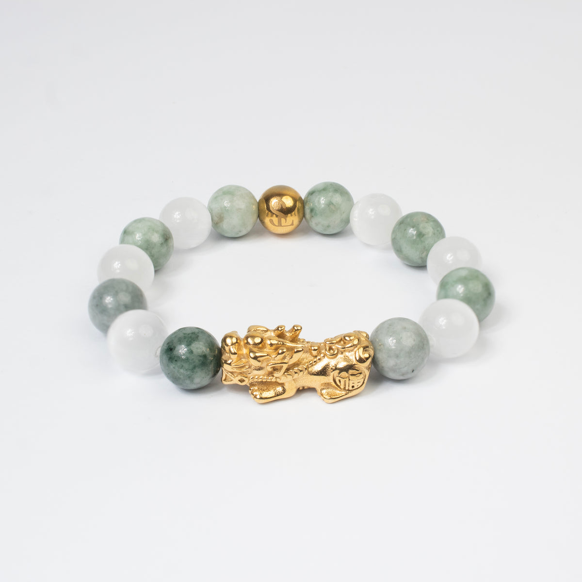 Burma Jade & Selenite Piyao