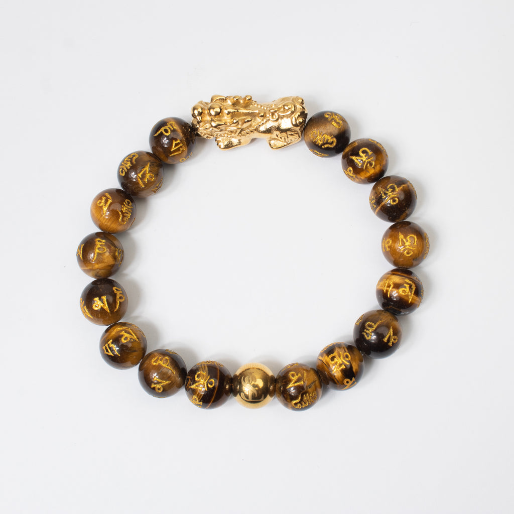 Golden  Tiger's Eye Mantra with Piyao
