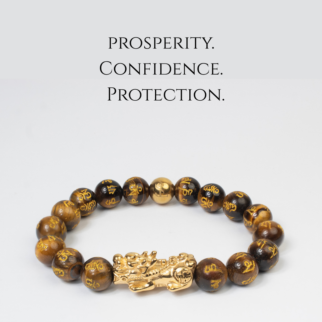 Golden  Tiger's Eye Mantra with Piyao