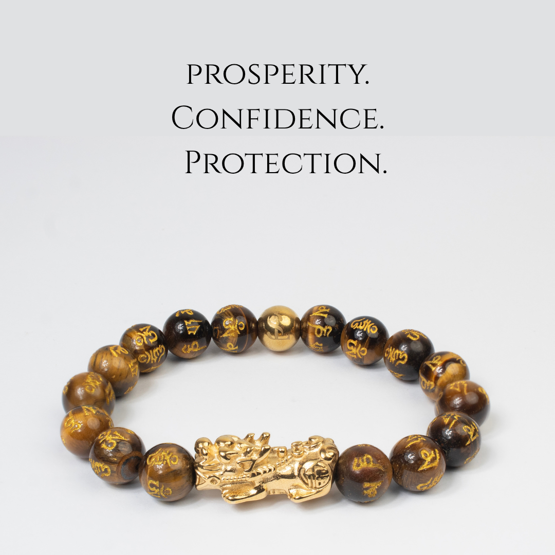 Golden  Tiger's Eye Mantra with Piyao